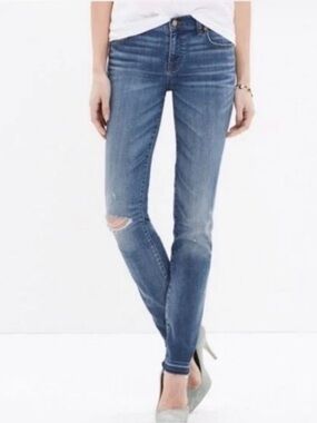 Madewell Alley Straight Slim Fit Distressed Blue Women's Jeans Size 28